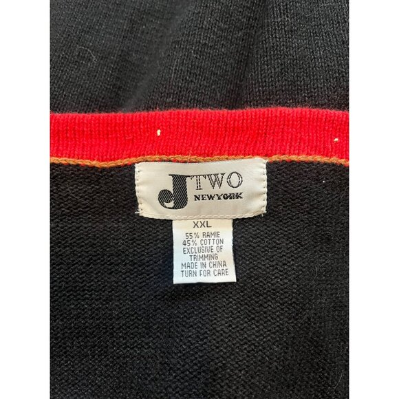 Vtg  J Two New York Rooster Cardigan Button-Up Sweater Size 2XL Chicken Plus - Picture 6 of 7